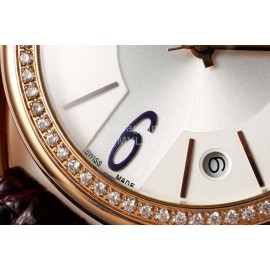 Chaumet 316 Refined Steel 33mm Dial Leather Strap Watch