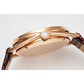 Chaumet 316 Refined Steel 33mm Dial Leather Strap Watch