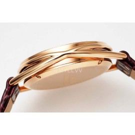 Chaumet 316 Refined Steel 33mm Dial Leather Strap Watch