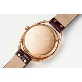 Chaumet 316 Refined Steel 33mm Dial Leather Strap Watch