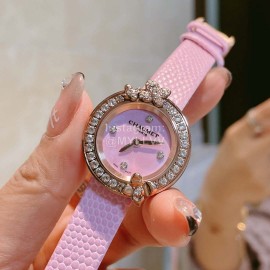 Chaumet Fashion Flower Dial Watch For Women Pink