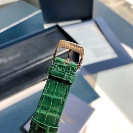 Chopard Happy Sport Leather Strap Watch Green