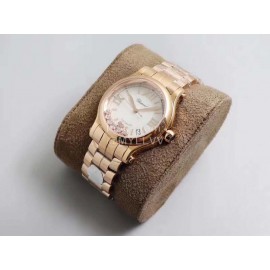 Chopard Steel Strap Happy Diamonds Watch For Women Gold