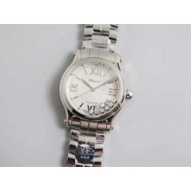 Chopard Steel Strap Happy Diamonds Watch For Women White