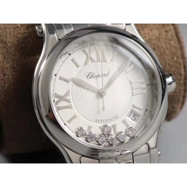 Chopard Steel Strap Happy Diamonds Watch For Women White