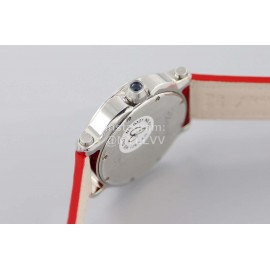Chopard Fashion Leather Strap Happy Sport Watch Red