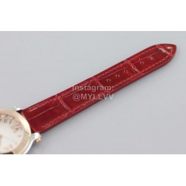Chopard Fashion Red Leather Strap Happy Sport Watch 