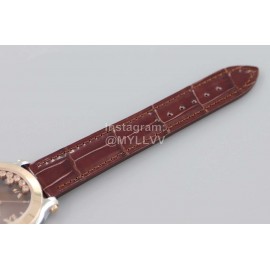 Chopard Fashion Brown Leather Strap Happy Sport Watch 