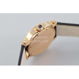 Chopard Fashion Black Leather Strap Happy Sport Watch 