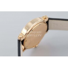 Chopard Fashion Black Leather Strap Happy Sport Watch 