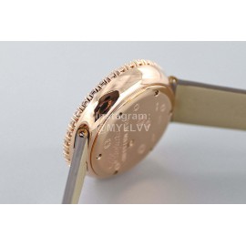 Chopard Blingbling Diamond 36mm Dial Leather Strap Watch 