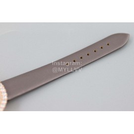 Chopard Blingbling Diamond 36mm Dial Leather Strap Watch 