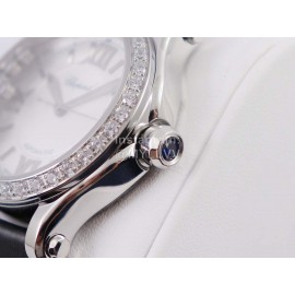 Chopard Black Silk Strap Roman Numeral Dial Watch