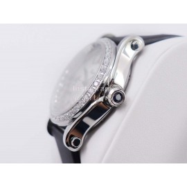 Chopard Black Silk Strap Roman Numeral Dial Watch