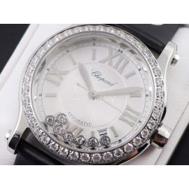 Chopard Black Silk Strap Roman Numeral Dial Watch