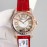 Chopard Colorful Diamond Leather Strap Watch For Women Red