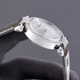 Chopard Impepiale Series Diamond Dial Leather Strap Watch