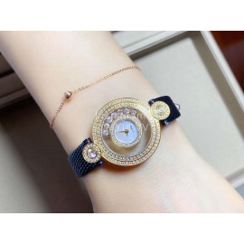 Chopard Happy Stort Sapphire Crystal Glass 28mm Dial Gold