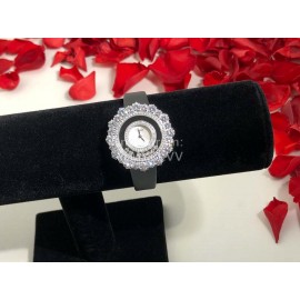 Chopard Happy Diamonds Series Maple Leaf Dial Watch Black