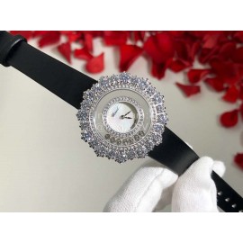 Chopard Happy Diamonds Series Maple Leaf Dial Watch Black
