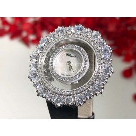 Chopard Happy Diamonds Series Maple Leaf Dial Watch Black