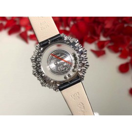 Chopard Happy Diamonds Series Maple Leaf Dial Watch Black