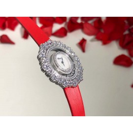 Chopard Happy Diamonds Series Maple Leaf Dial Watch Red