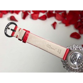 Chopard Happy Diamonds Series Maple Leaf Dial Watch Red