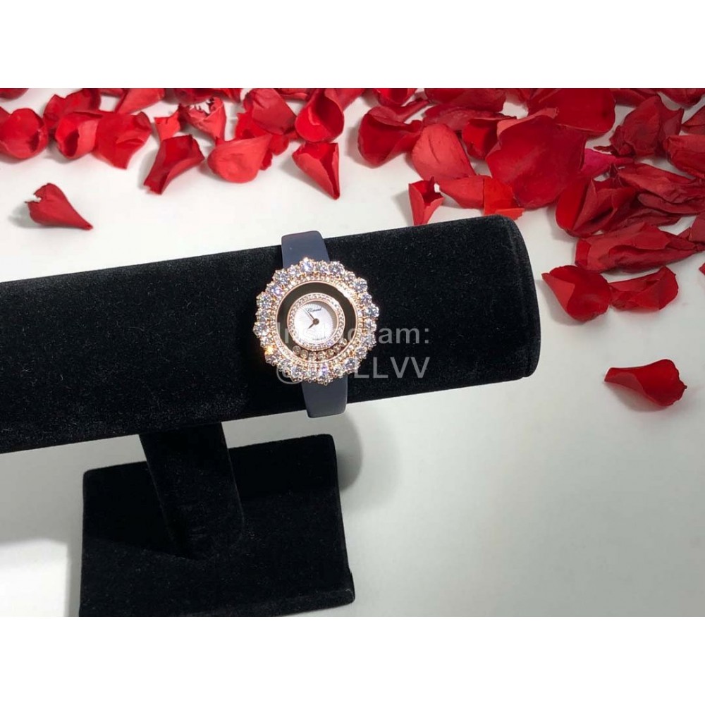 Chopard Happy Diamonds Series New Maple Leaf Dial Watch Blue