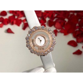Chopard Happy Diamonds Series New Maple Leaf Dial Watch Silver