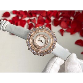 Chopard Happy Diamonds Series New Maple Leaf Dial Watch Silver