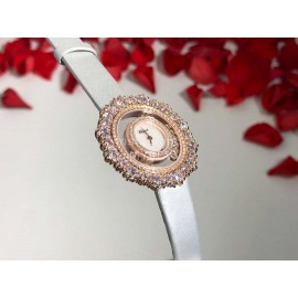 Chopard Happy Diamonds Series New Maple Leaf Dial Watch Silver