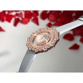 Chopard Happy Diamonds Series New Maple Leaf Dial Watch Silver