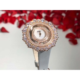 Chopard Happy Diamonds Series New Maple Leaf Dial Watch Silver