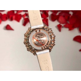 Chopard Happy Diamonds Series New Maple Leaf Dial Watch Silver
