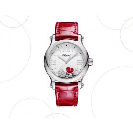 Chopard Happy Sport Leather Strap Watch For Women