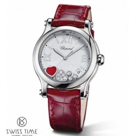 Chopard Happy Sport Leather Strap Watch For Women