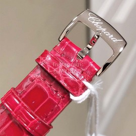 Chopard Happy Sport New Leather Strap Watch For Women Red