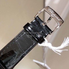 Chopard Happy Sport New Leather Strap Watch For Women Black