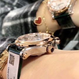 Chopard Happy Sport New Leather Strap Watch For Women Green