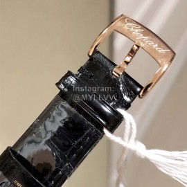 Chopard Happy Sport Fashion Leather Strap Watch For Women Black