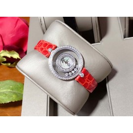 Chopard Happy Diamonds Series Leather Strap Watch