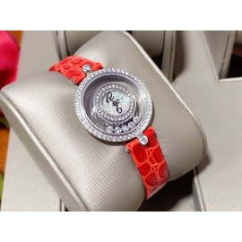 Chopard Happy Diamonds Series Leather Strap Watch