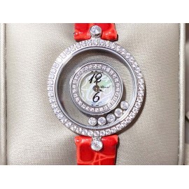 Chopard Happy Diamonds Series Leather Strap Watch