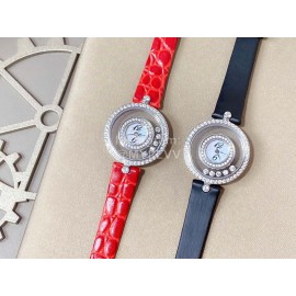 Chopard Happy Diamonds Series Leather Strap Watch