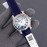 Chopard Happy Sport Series Colorful Diamond Leather Strap Watch Navy