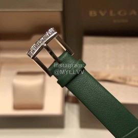 Chopard Leather Strap Happy Diamonds Watch For Women Green