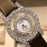 Chopard Leather Strap Happy Diamonds Watch For Women Brown