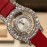 Chopard Leather Strap Happy Diamonds Watch For Women Red