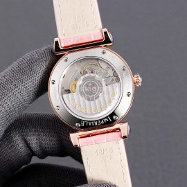 Chopard Impepiale Series Roman Numeral Diamond Dial Watch Pink